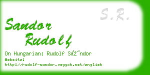 sandor rudolf business card